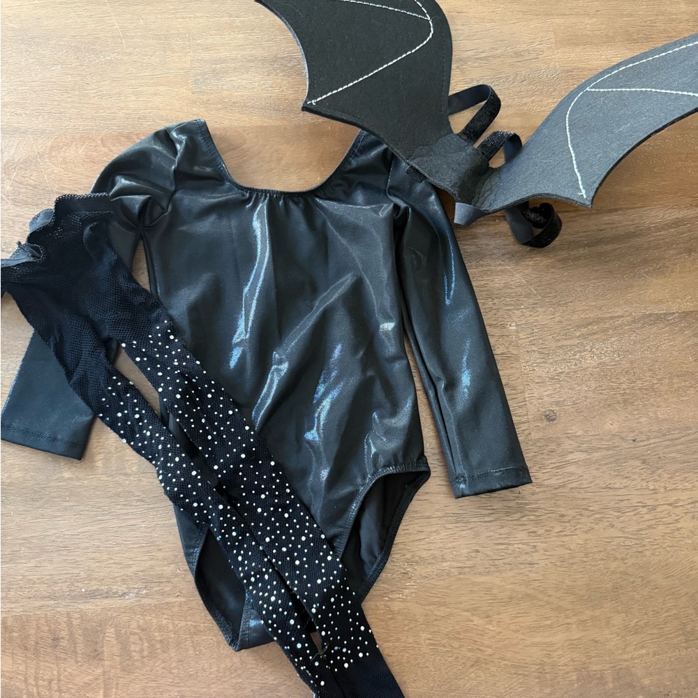 Kids Black Bat Costume Set